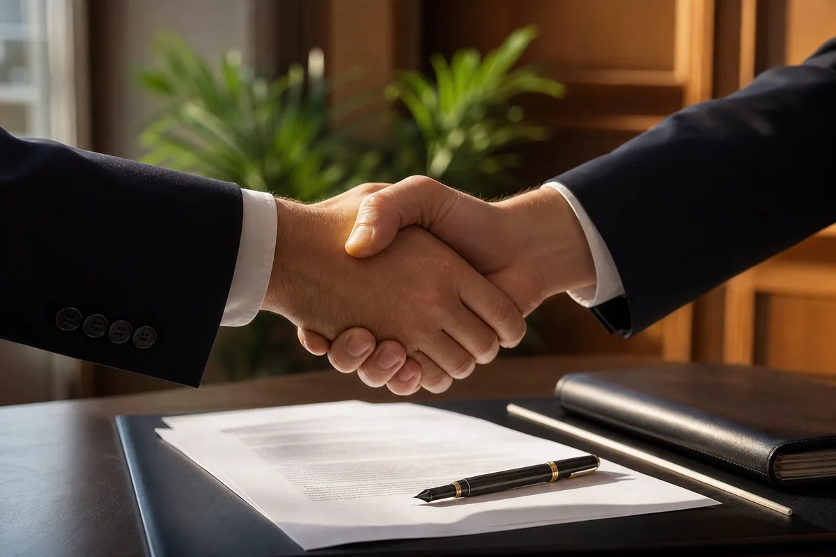 Signature d’un protocole de cession de parts sociales entre deux parties