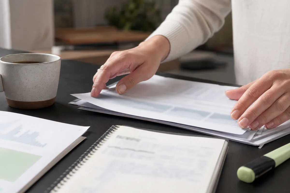 Candidat au métier de courtier en assurance préparant son dossier de capacité professionnelle